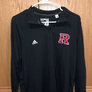 Adidas Rutgers University Quarter-Zip Long Sleeve